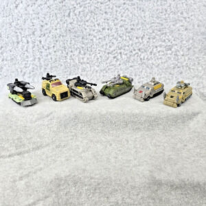 Vintage Transformers Tanks Jeeps Combiner Figures Bombshock Missiles Set of 6